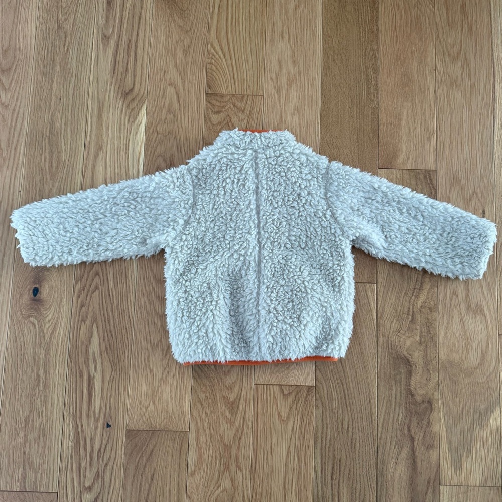 Patagonia Kids Fleece Jacket - Cream and Orange - Picture 5 of 5